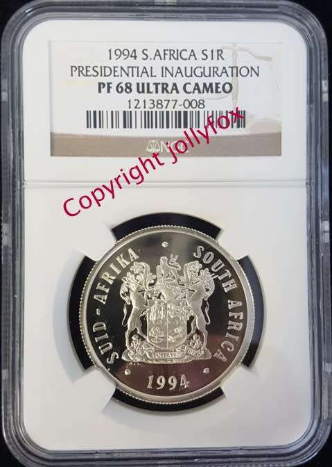 *** RARE 1994 MANDELA Silver R1 Inauguration PF68UC - ONLY 148 in this grade by NGC!! ***