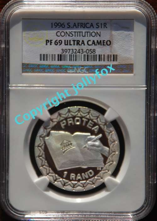*** SECOND BEST!! *** 1996 SILVER R1 CONSTITUTION NGC GRADED PF69UC!! ***