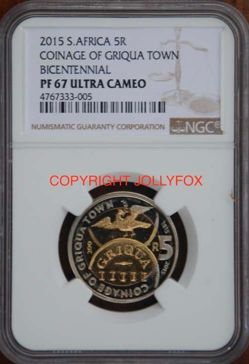 *** ONLY 9 in this NGC Grade Exist!! *** 2015 R5 Griqua Town PF67UC!!  ***