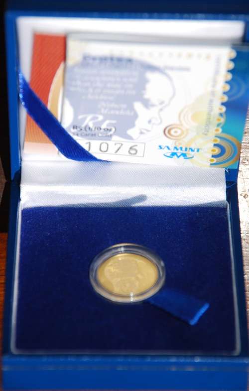 *** GOLD 1/10 oz *** 2013 MANDELA LIFE OF A LEGEND GR5 PROOF IN SAM BOX WITH COA!! ***