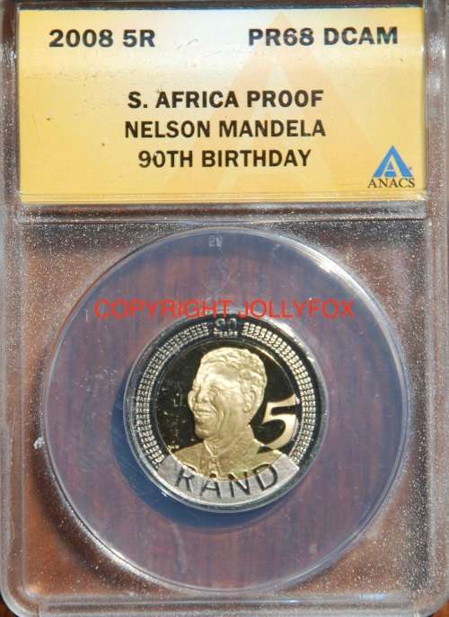 2008 Mandela Birthday R5 ANACS PR68 Deep Cameo
