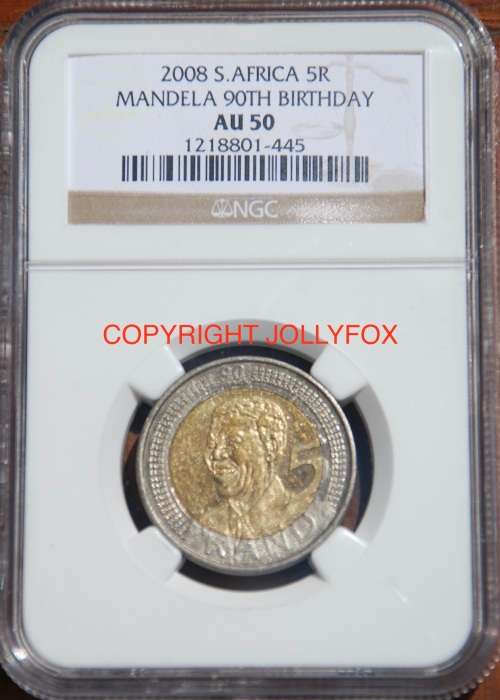 *** FANTASTIC Mandela 2008  R5 Set: From AU50 to MS67 (EXCEPT AU53 and MS60) All NGC Graded!! ***