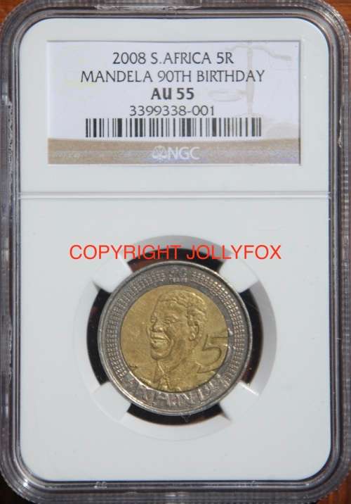 *** FANTASTIC Mandela 2008  R5 Set: From AU50 to MS67 (EXCEPT AU53 and MS60) All NGC Graded!! ***