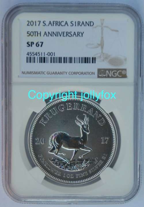 *** 2017 SILVER KRUGER R1 WITH MINTMARK - GRADED SP67 BY THE NGC ***
