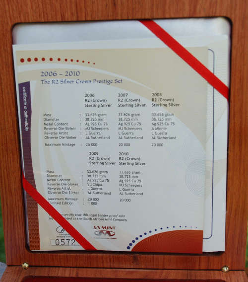 *** FIFA 2006-2010 SILVER PRESTIGE Set with 5 FIFA SILVER R2 Coins in Official Wooden Box!!! ***