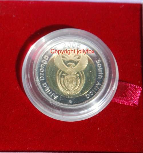 *** RARE 2005 Oom Paul R5 with CW Mintmark in SA Mint Box with COA  ***