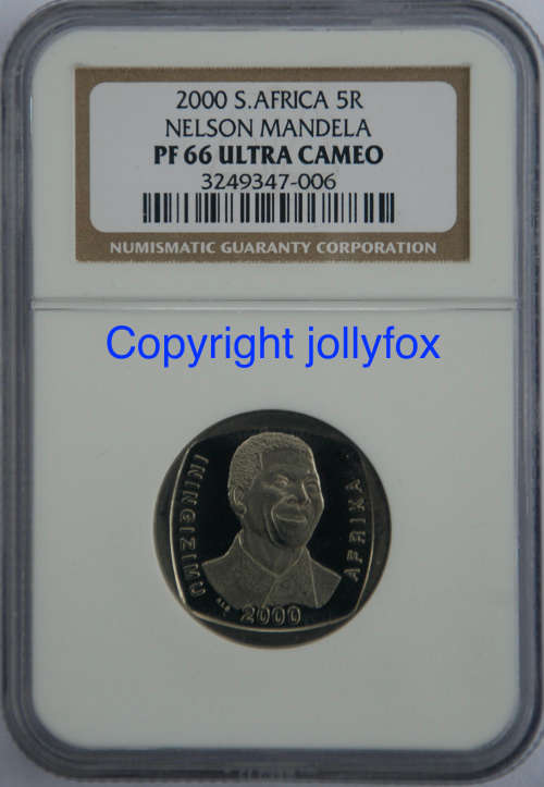 Rare 2000 CW R5 PF66UC in 4 coin set - includes Mandela PF66UC