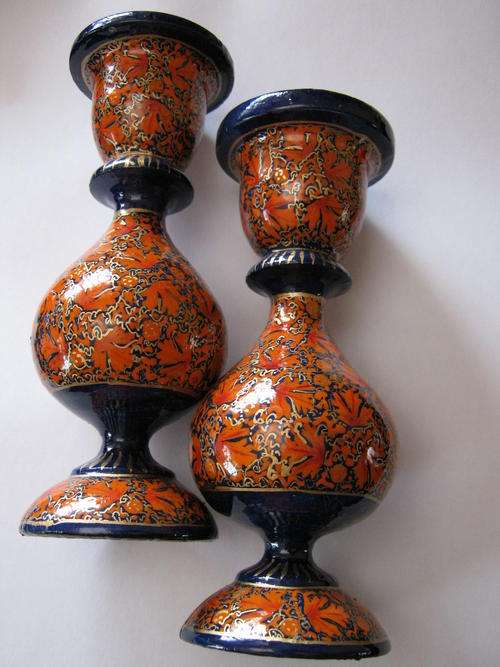 Paper Mache candle holders