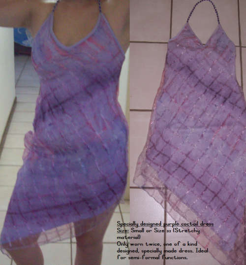 Specially designed purple coctail dress