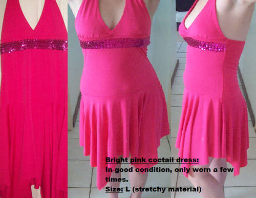 Bright pink coctail dress