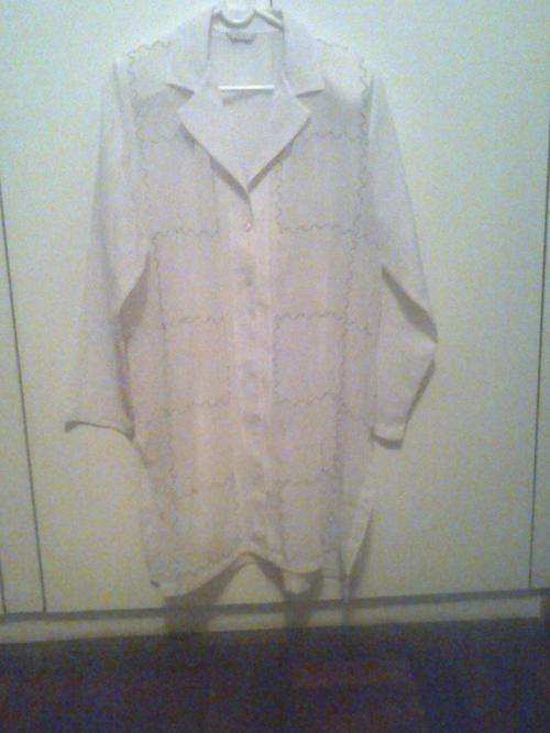 White long formal shirt - Large