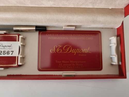 ST Du Pont Sterling Silver Fountain Pen with 18ct Gold nib. 1995 Era, rare find.
