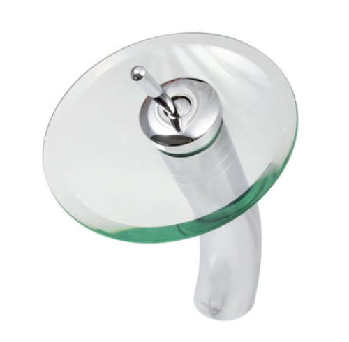 Round Glass Waterfall Bathroom Faucet