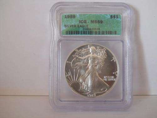 AMERICAN SILVER EAGLE 1989 MS69 BY ICG FREE SHIPPING FREE INSURANCE