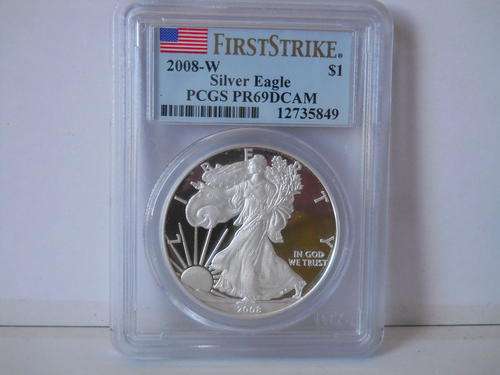 AMERICAN SILVER EAGLE 2008-W PR69 DCAM FIRST STRIKE BY PCGS START@R1 FREE SHIPPING