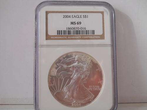 AMERICAN SILVER EAGLE 2004 MS69 BY NGC