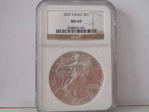 AMERICAN SILVER EAGLE 2003 MS69 BY NGC