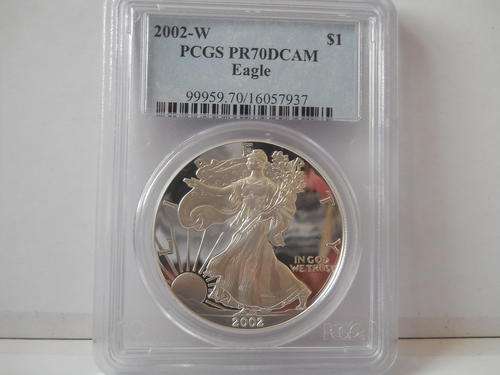 AMERICAN SILVER EAGLE 2002-W PROOF PR70 DCAM. DO NOT MISS THIS ONE!!!