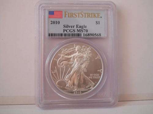 AMERICAN SILVER EAGLE 2010 MS70 FIRST STRIKE. THIS IS THE HIGHEST POSSIBLE GRADE FOR A COIN!!!