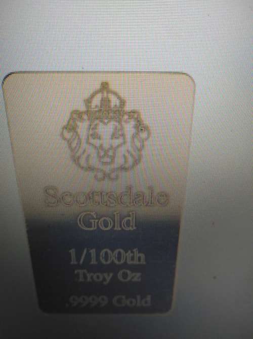 LOT OF 10x 1/100th TROY OZ .9999 PURE GOLD BARS from Scottsdale Mint (SELLING PER BAR)