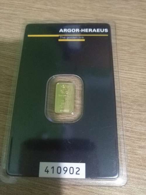 LOT OF 5X 1 GRAM .9999 PURE FINE GOLD BARS WITH UNIQUE SERIAL NUMBER AND ESSAY CARD (BID PER BAR)