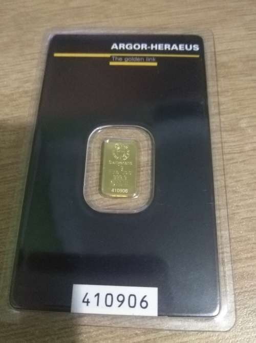 LOT OF 5X 1 GRAM .9999 PURE FINE GOLD BARS WITH UNIQUE SERIAL NUMBER AND ESSAY CARD (BID PER BAR)