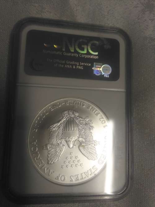 THE FINEST 2001 SILVER EAGLE 1 OZ. GRADED MS70 BY NGC