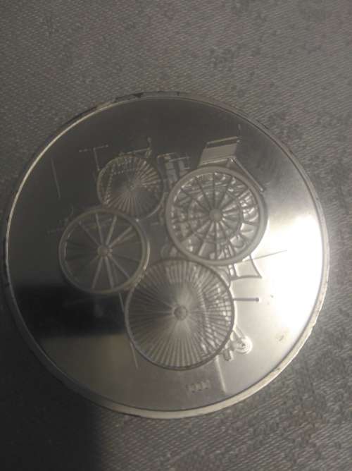 1886-1986 Daimler Benz 100 year SILVER Medallion 25 gram pure silver