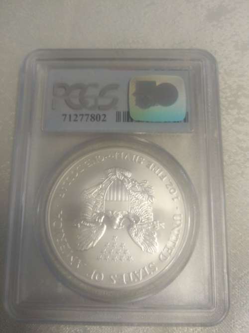 2001 WTC Recovery Silver Eagle 1 oz Silver with the highest possible grading PCGS MS69