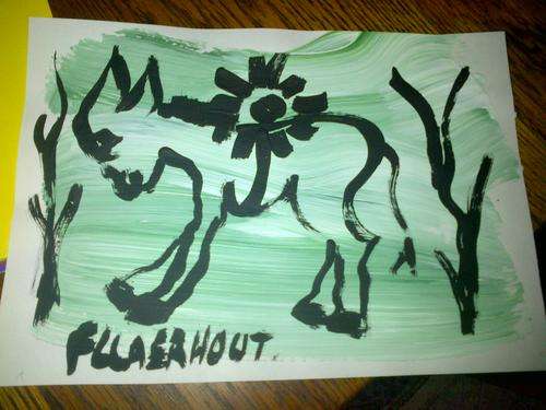 An Authenticated Claerhout in acrylic A4 size