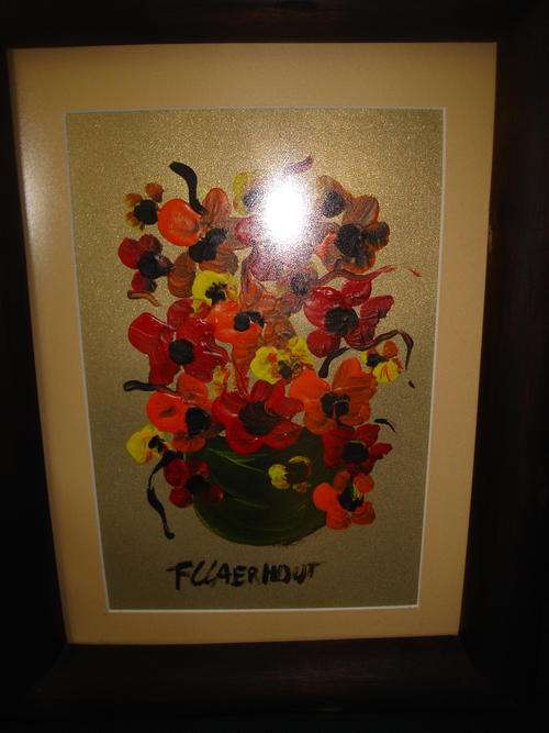 A4 Frans Claerhout, Certificat included, flowers on special paper