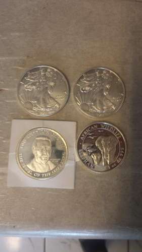 4x 1oz silver coins