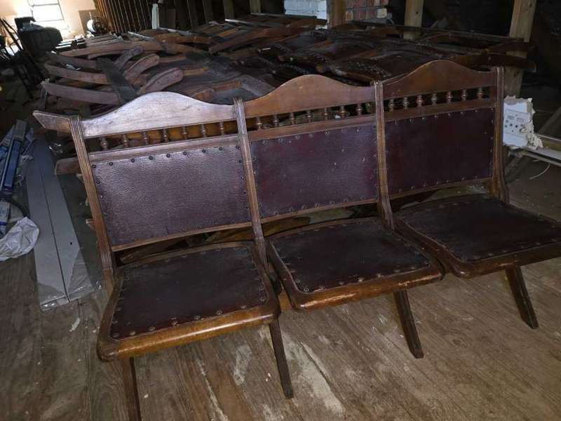 30x3 Seater Antique Church Chairs (100+ Years Old)