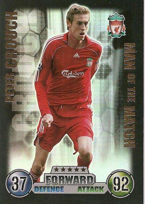 MATCH ATTAX 07/08 - PETER CROUCH RARE "MAN of the MATCH" CARD