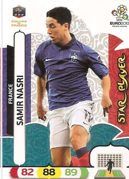 PANINI ADRENALYN EURO 2012 - SAMIR NASRI "STAR PLAYER" CARD