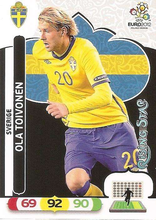 PANINI ADRENALYN EURO 2012 - OLA TOIVONEN "RISING STAR" CARD