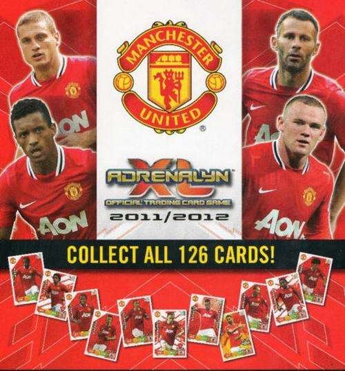 MANCHESTER UNITED ADRENALYN XL 2012 - COMPLETE 80 CARD BASE SET - NO BINDER