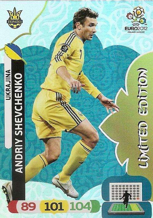 ANDRIY SHEVCHENKO - PANINI `UEFA EURO 2012` COLLECTION - RARE LIMITED EDITION TRADING CARD