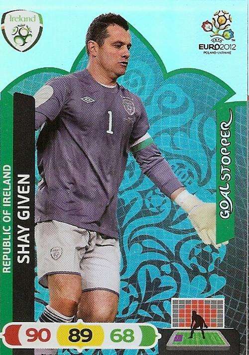 SHAY GIVEN - PANINI ADRENALYN EURO 2012 - "GOAL STOPPER" TRADING CARD