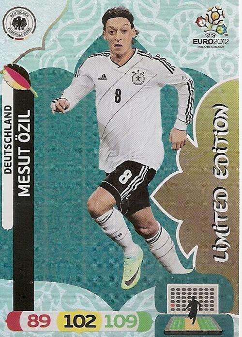 MESUT OZIL - PANINI `UEFA EURO 2012` COLLECTION - RARE LIMITED EDITION TRADING CARD