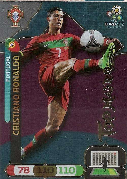 PANINI ADRENALYN EURO 2012 - CRISTIANO RONALDO "VERY RARE"  "TOP MASTER" GOLD CARD