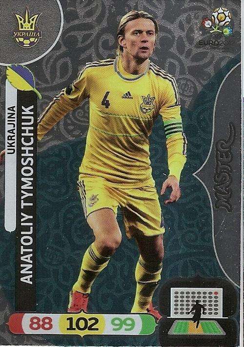 ANATOLIY TYMOSHCHUK - PANINI `ADRENALYN EURO 2012` - SILVER FOIL `MASTER` TRADING CARD