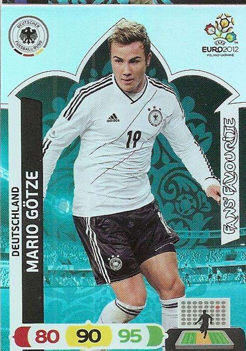 MARIO GOTZE - PANINI ADRENALYN EURO 2012 - "FANS FAVOURITE" TRADING CARD