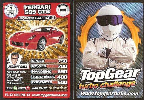 TOP GEAR TURBO CHALLENGE  - BASE CARDS `COMMON CARS` - ALL AVAILABLE