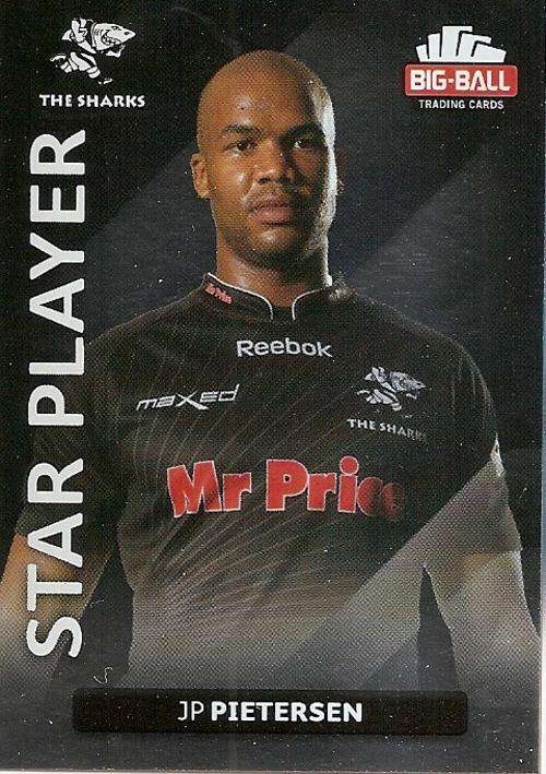 BIG BALL RUGBY COLLECTION  2012 - JP PIETERSEN `STAR PLAYER` FOIL CARD