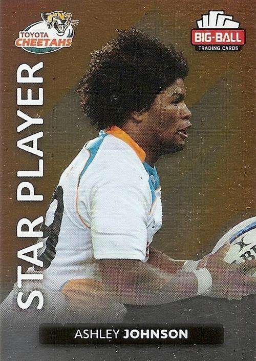 BIG BALL RUGBY COLLECTION  2012 - ASHLEY JOHNSON `STAR PLAYER` FOIL CARD 53