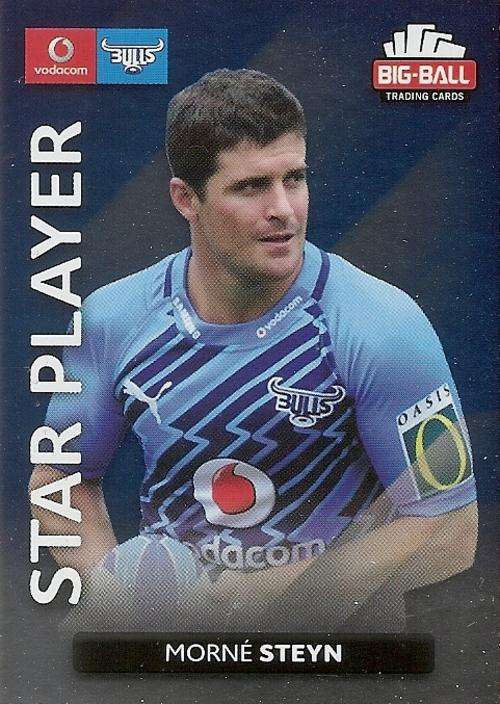 BIG BALL RUGBY COLLECTION  2012 - MORNE STEYN `STAR PLAYER` FOIL TRADING CARD 007