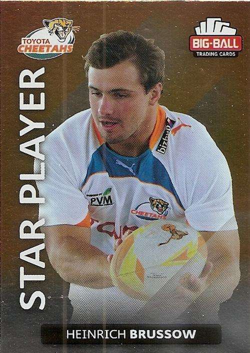 BIG BALL RUGBY COLLECTION  2012 - HEINRICH BRUSSOW `STAR PLAYER` FOIL CARD 55