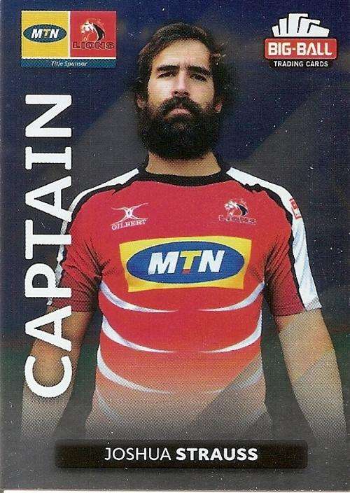 BIG BALL RUGBY COLLECTION  2012 - JOSHUA STRAUSS `CAPTAIN` FOIL CARD 104
