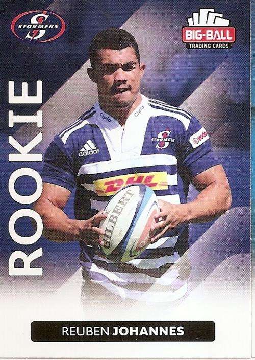 BIG BALL RUGBY COLLECTION  2012 - REUBEN JOHANNES "ROOKIE" CARD 191